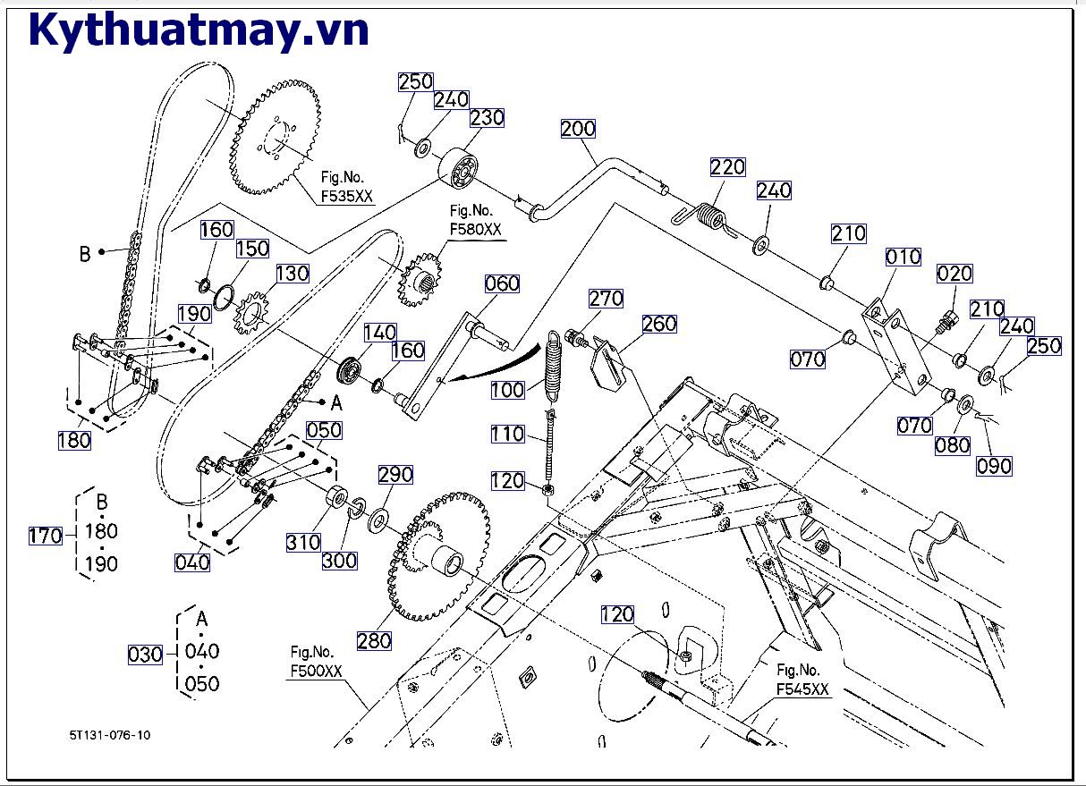 Xích trống máy khoan